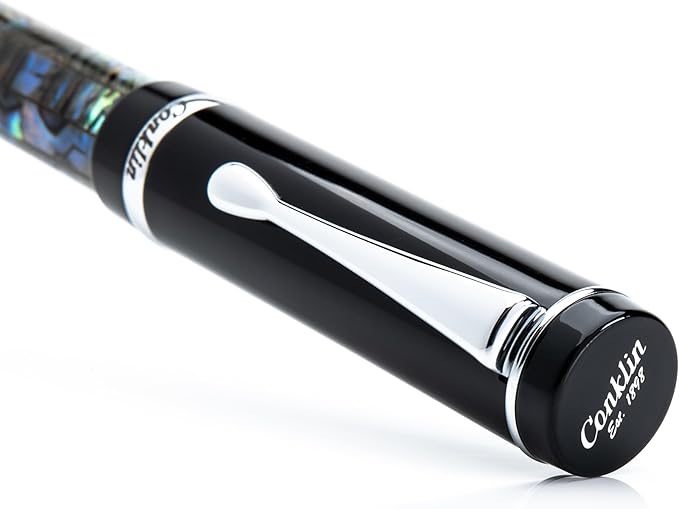 Conklin Duragraph Fountain Pen Abalone Nights - Extra Fine Nib, Precision Writing Instrument with Exquisite Abalone Finish