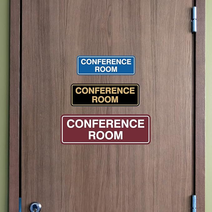 Standard Conference Room Sign - White - Small 5 Pack