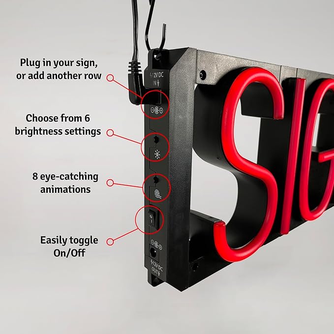SpellBrite EXIT Sign | Directional Sign with Neon Look, White LED Light Source | 14.1" x 6.3"