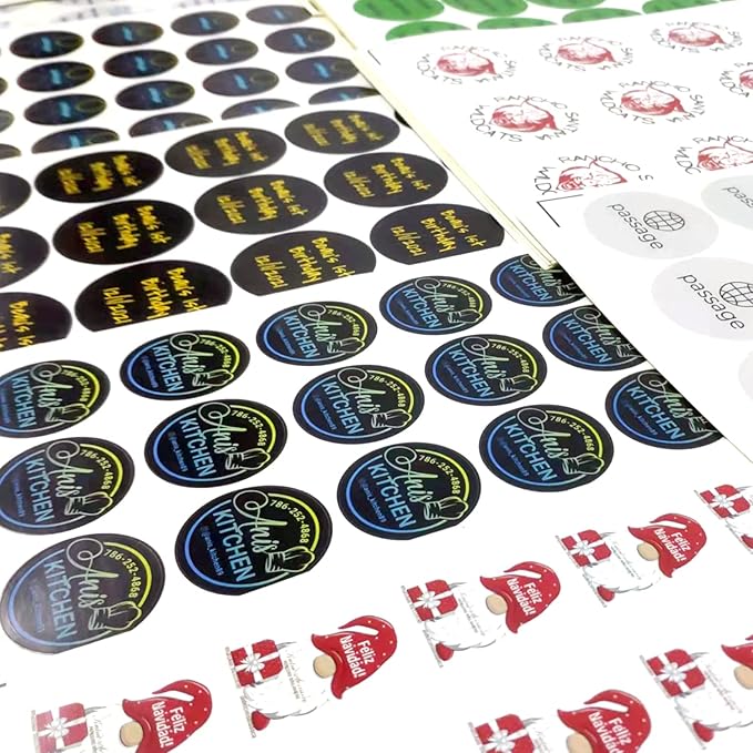 Custom 100-500 Stickers with Logo & Text, Business & Thank You Labels (5x4 Inch, Fancy Frame)