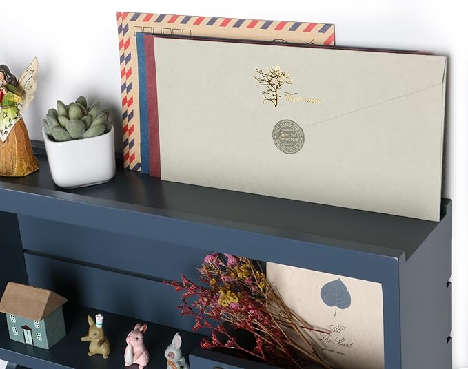 Innovation Key Holder for Wall, Mail Organizer with Key Hooks, Keys Holder on Wall, Gray