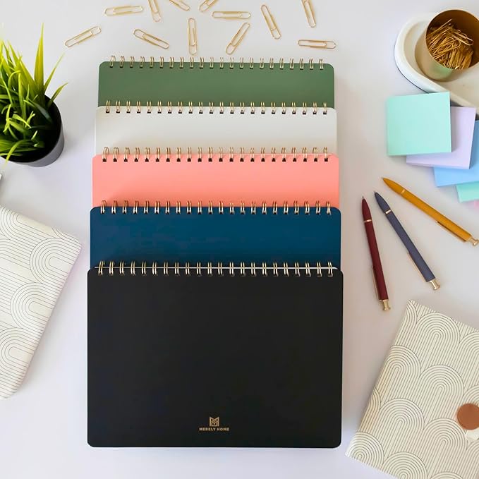 Merely Home Undated Weekly Planner | 8.25” x 11.75” Work To-Do Notebook | ADHD Academic Organizer | Multi-Layout | Men and Women Planner | College Supplies | Evergreen | Landscape Layout