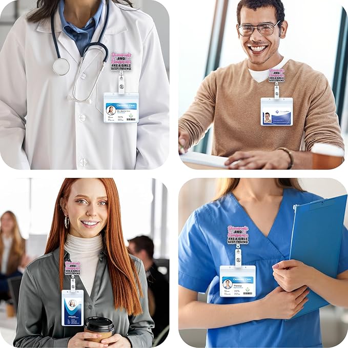 Funny Doctor Nurse Badge Reel | Retractable ID Card Labor and Delivery Badge Holder | Medical Badge Clip for Obstetric Nurses OB/GYNs Anesthetist | Nurse Gifts | Acrylic