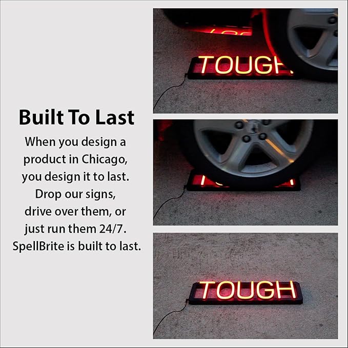 SpellBrite EXIT Sign | Directional Sign with Neon Look, White LED Light Source | 14.1" x 6.3"