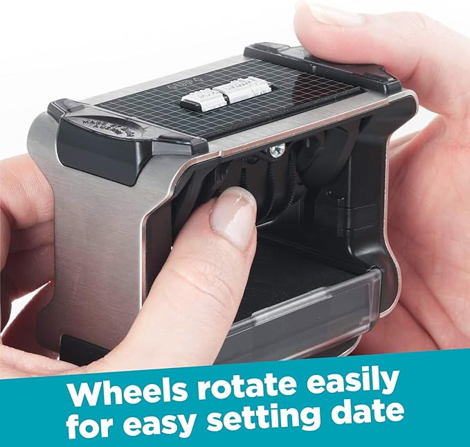 Trodat 5430 Professional Self-Inking Date Stamp with Entered - Black Ink