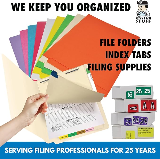 Doctor Stuff - File Folder Labels, Terminal Digit Filing, Consecutive Double Digit Numbers 40-49, Barkley FDDBM Match - BXDM Series Chart Stickers, Green, 1" x 1-1/2", 500/Roll