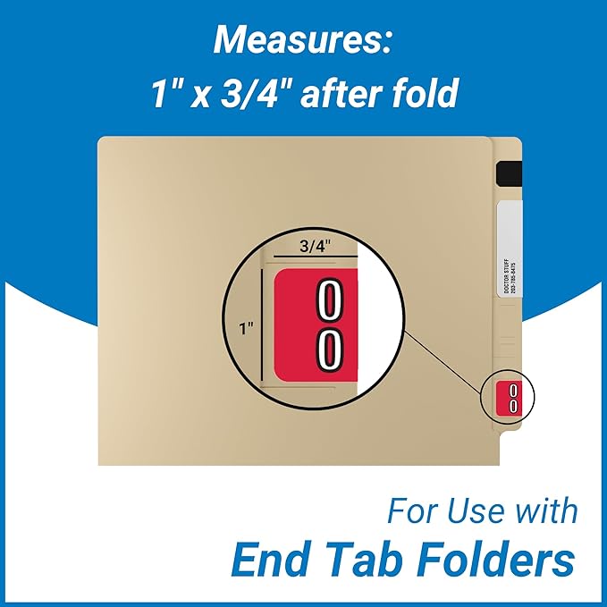Doctor Stuff - File Folder Labels, Terminal Digit Filing, Consecutive Double Digit Numbers 40-49, Barkley FDDBM Match - BXDM Series Chart Stickers, Green, 1" x 1-1/2", 500/Roll