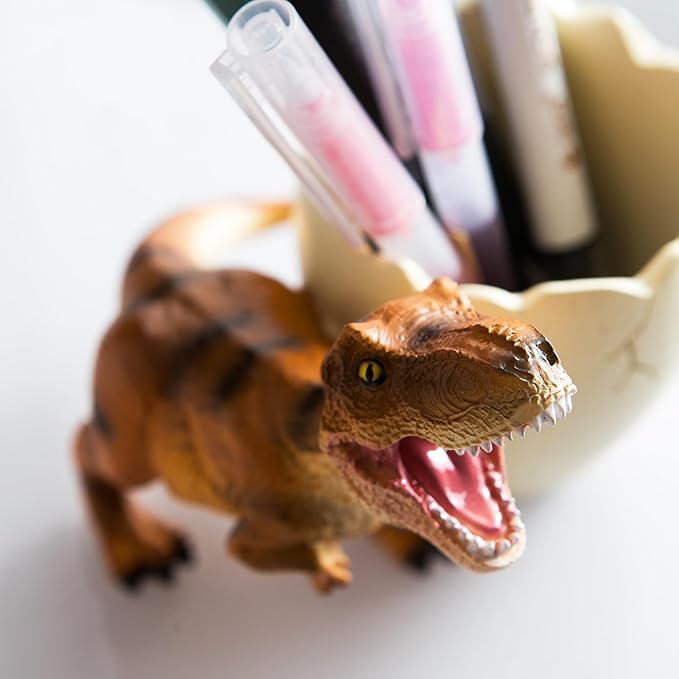 Banllis Dinosaur Pen Holder & Pencil Holder for Desk, Trex Desk Accessories Jurassic Park Office School Supplies, Dino Toothbrush Holder, Idea Gifts for Adults Kids Women Men