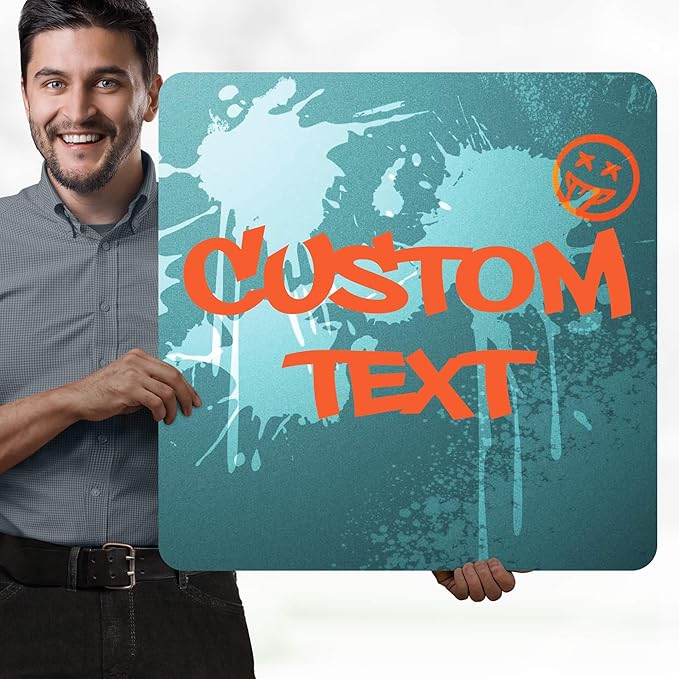 Custom Sign, Custom Street Sign, 11 Font Colors, 13 Font Styles, 4 Hole Options, 22 Sizes, 24x24 Inches, Rust Free DiBound, Fade Resistant, Made in USA by My Sign Center (Graffiti)