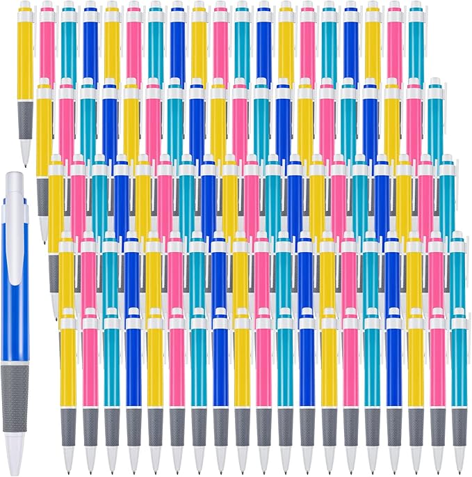Henoyso 200 Count Retractable Ballpoint Pens Bulk 0.7 mm Black Ink Click Pens Back to School Pens Supplies for Teens Office Students Gifting for Back to School