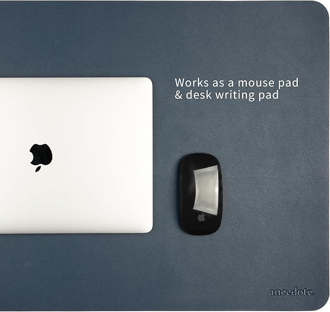 ANECDOTE Vegan Leather Desk Pad - 31.5"x17" Desk Mat for Your Office. This Quality Large Mouse Pad has Chic Elegance, Professional Look & Satisfying Touch - The Perfect Leather Mouse Pad for You!