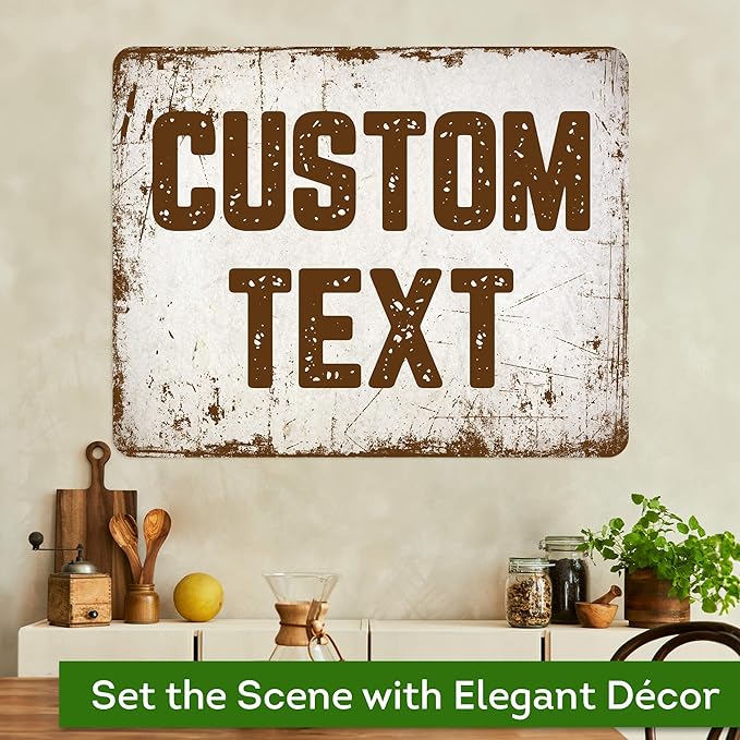 Custom Sign, Custom Street Sign, 11 Font Colors, 13 Font Styles, 4 Hole Options, 22 Sizes, 24x30 Inches, Rust Free DiBound, Fade Resistant, Made in USA by My Sign Center (Rustic)