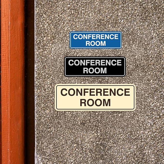 Standard Conference Room Sign - Red/Gold - Small 10 Pack