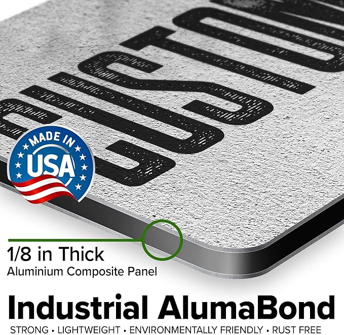 Custom Sign, Custom Street Sign, 11 Font Colors, 13 Font Styles, 4 Hole Options, 22 Sizes, 9x18 Inches, Rust Free DiBound, Fade Resistant, Made in USA by My Sign Center (Concrete)