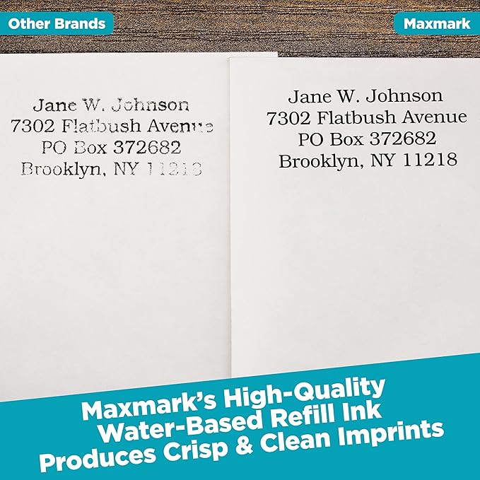 MaxMark Premium Refill Ink with Control Tip Bottle for Self-Inking Stamps, Blue Color - 2 oz.