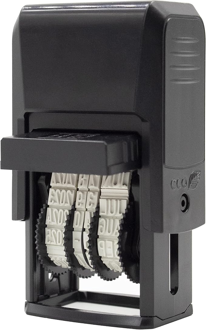 ZIGEL D50 Date Stamp with Approved - Self Inking Date Stamp - Blue